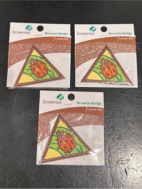 Girl Scouts Brownie Iron-On Bug Badge - NIP